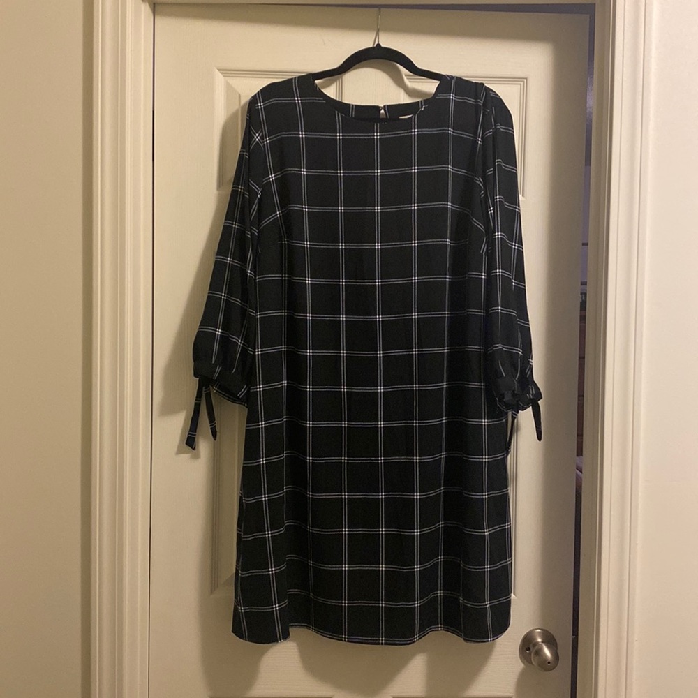 A New Day from Target Black and White window pane shift dress